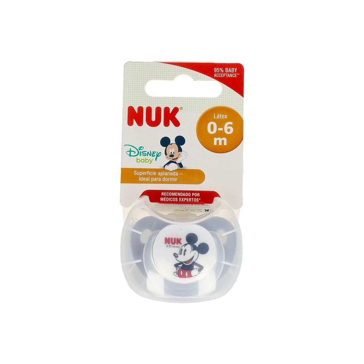 CHUPETE NUK T1 NOCHE LATEX MICKEY 1 U