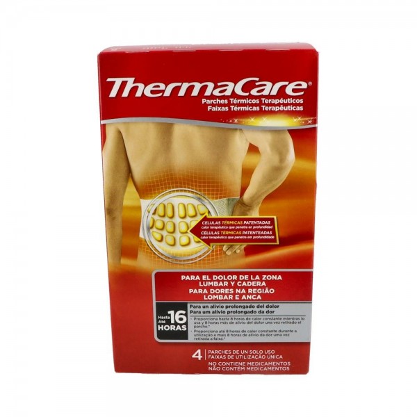 THERMACARE PARCHE ZONA LUMBAR Y CADERA 4 U