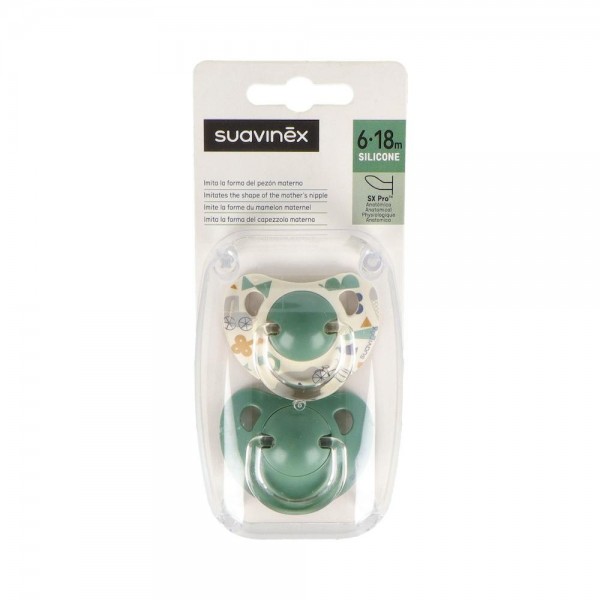 CHUPETE CLASICO SUAVINEX TET ANATO SILICONA 6-18 M 2 UN