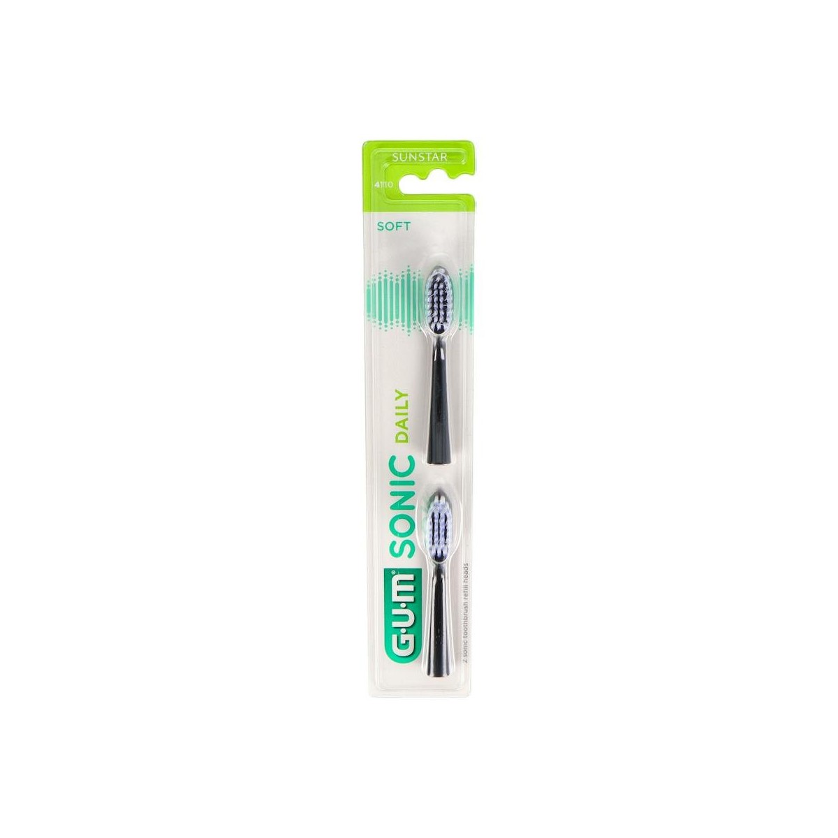 RECAMBIO CEPILLO ELECTRICO GUM SONIC DAILY NEGRO