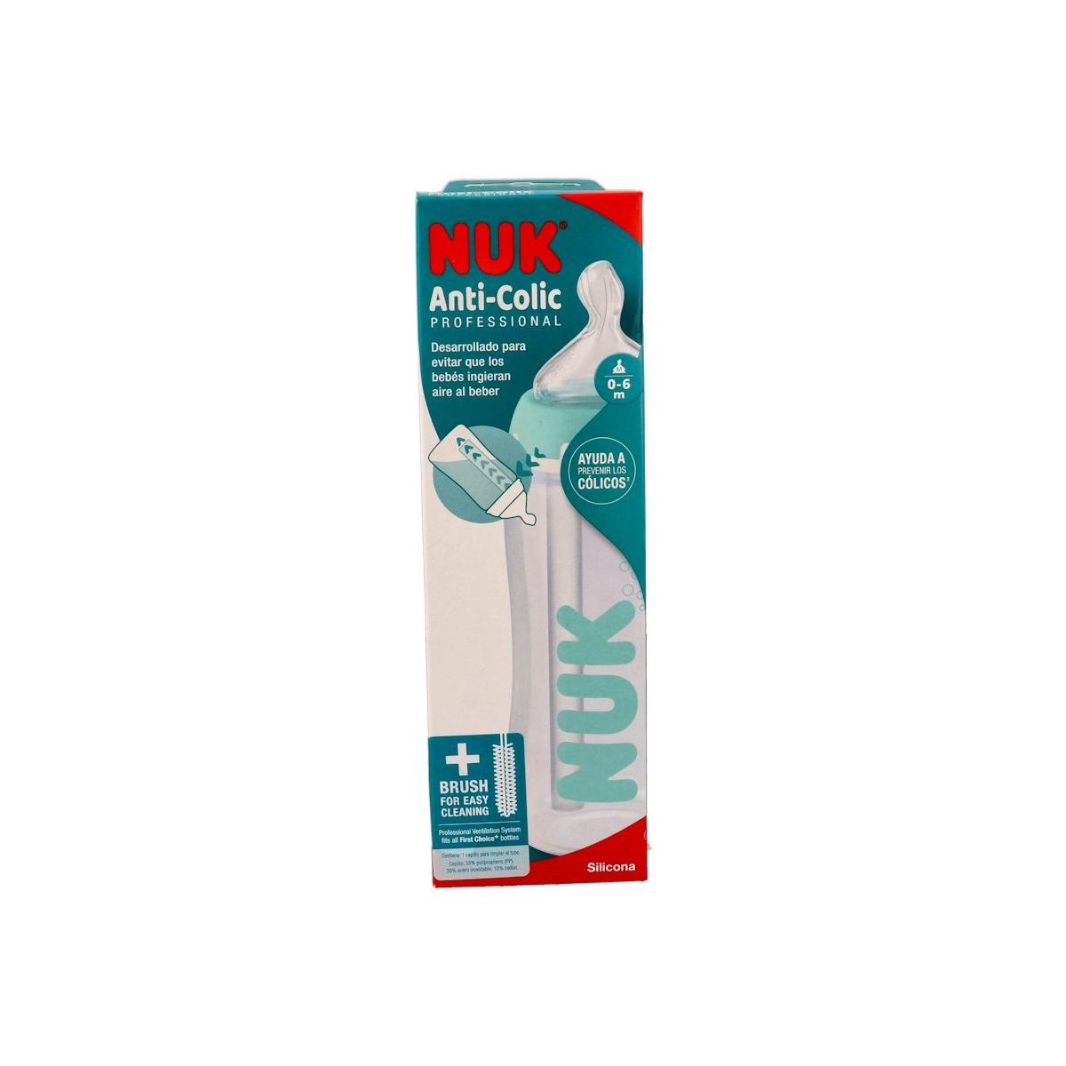 NUK BIBERON FC+ PP TC ANTI-COLIC PROF 0-6 M SIL...