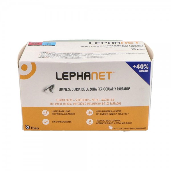 LEPHANET TOALLITAS OJOS ESTERIL 30 U
